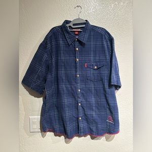 Vintage Guess Plaid Button Up Collared Shirt - Men's Size XXL